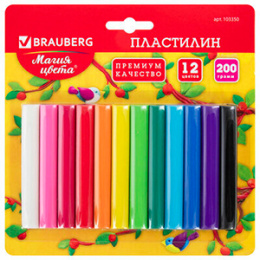 Пластилин Brauberg 12цв. 200гр. блистер