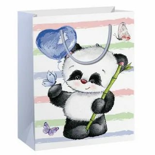 АКЦИЯ Пакет подарочный 26*33 "Lovely Panda" (1/12)